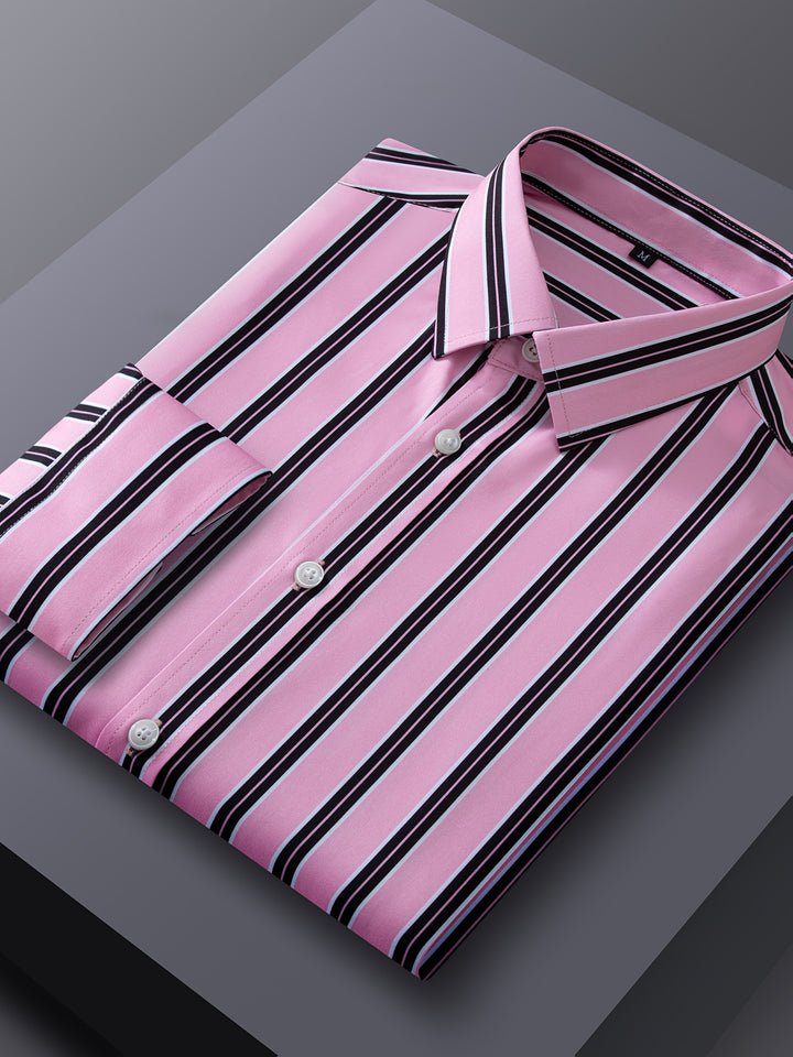 Vaughn | Men's Stretch Striped Long Sleeve Shirt