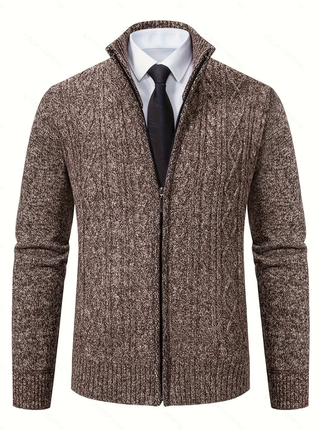 Rupert | Cable-Knit Stand-Collar Cardigan