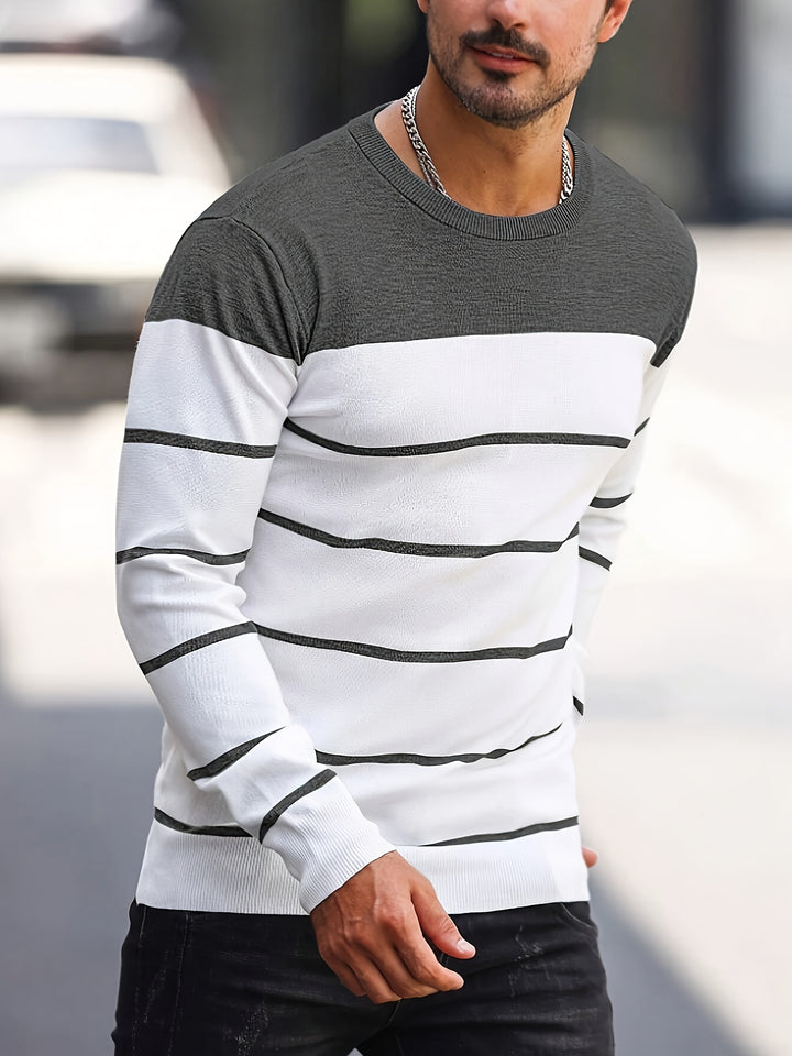 Harvey | Striped Crew Neck Sweater