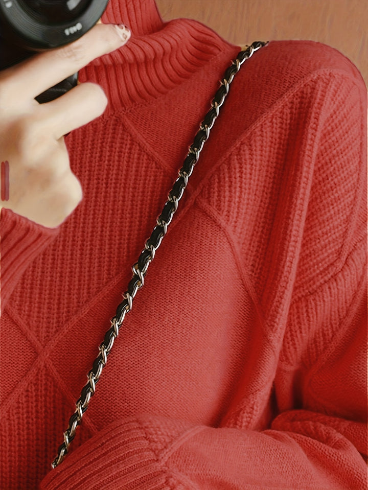 Cornelia | Cozy Textured Turtleneck Sweater