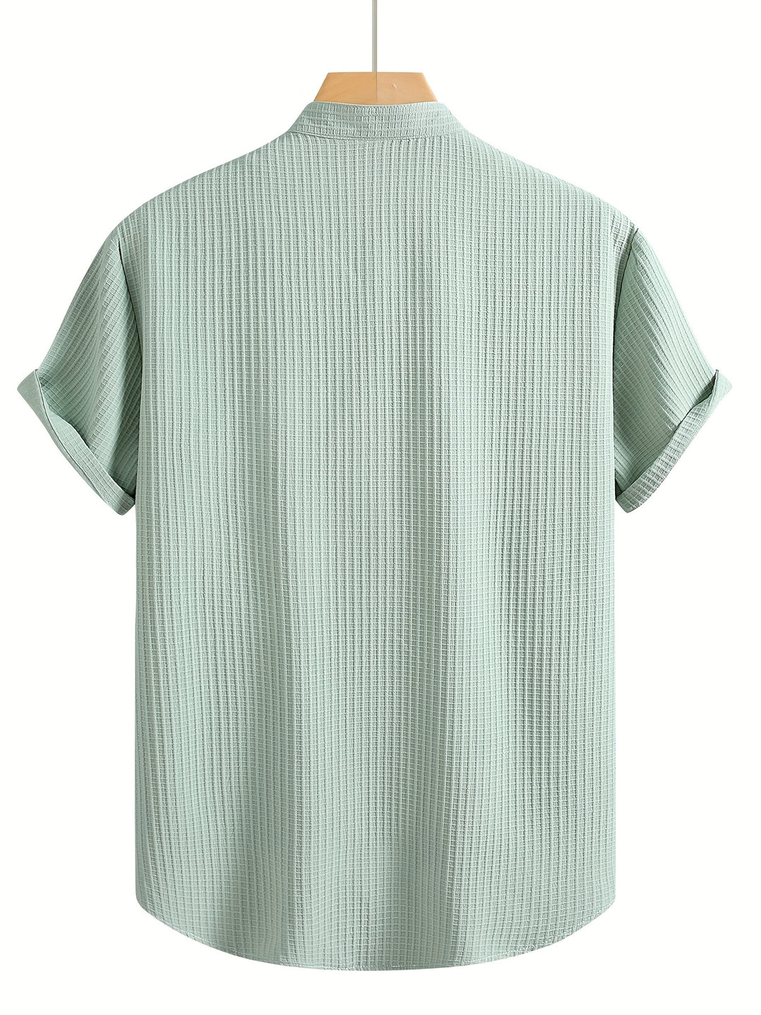 Byron | Men's Waffle Stand Collar Short Sleeve Shirt