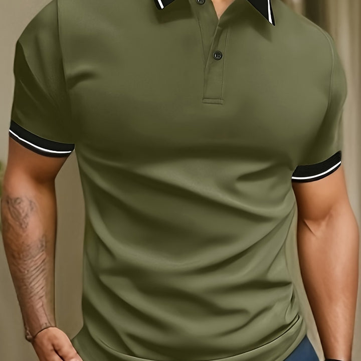 Larkin | Men's Knit Turn-Collar Polo