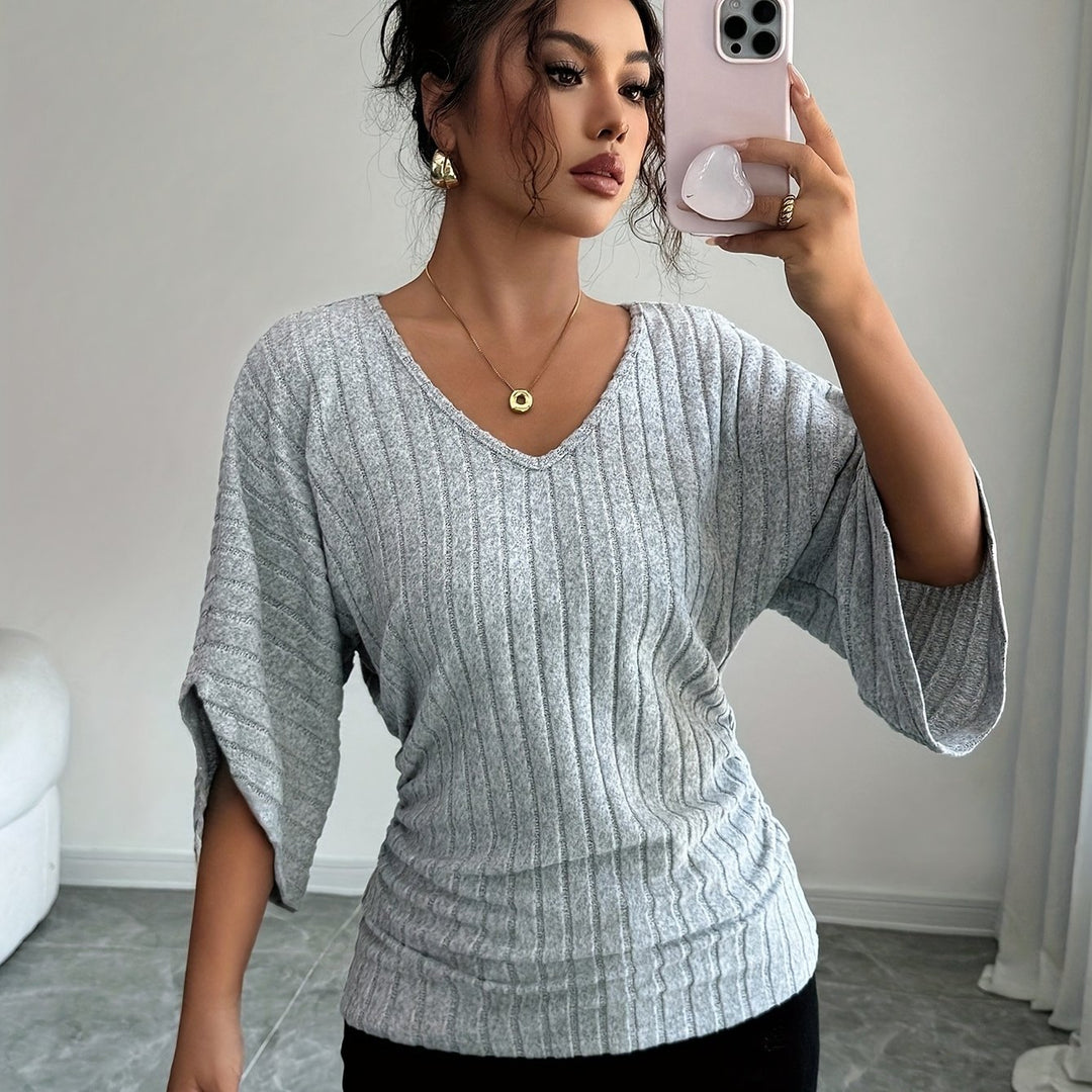 Sadie | Draped V-Neck Top