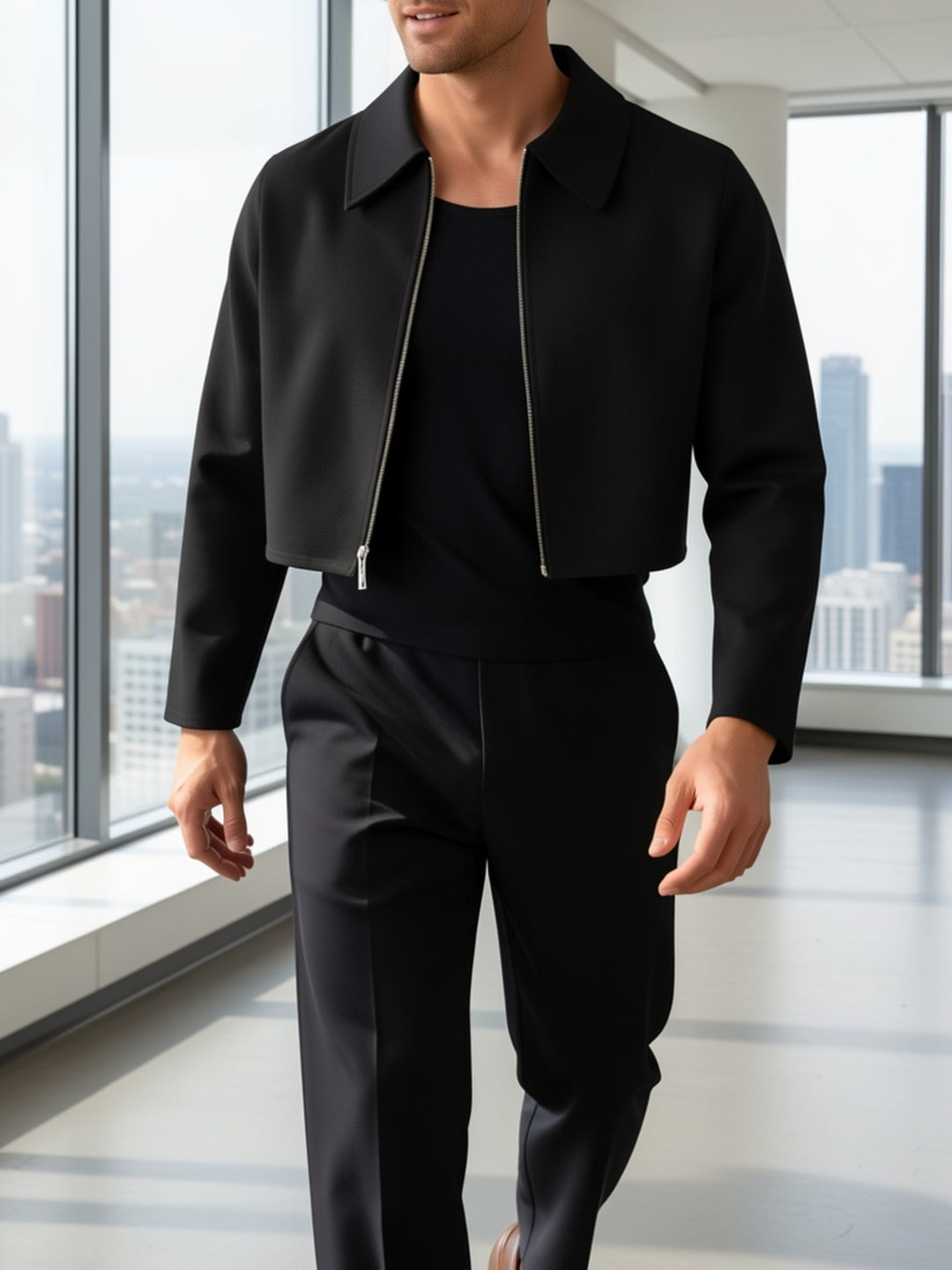 Blake | Cropped Zip-Up Jacket