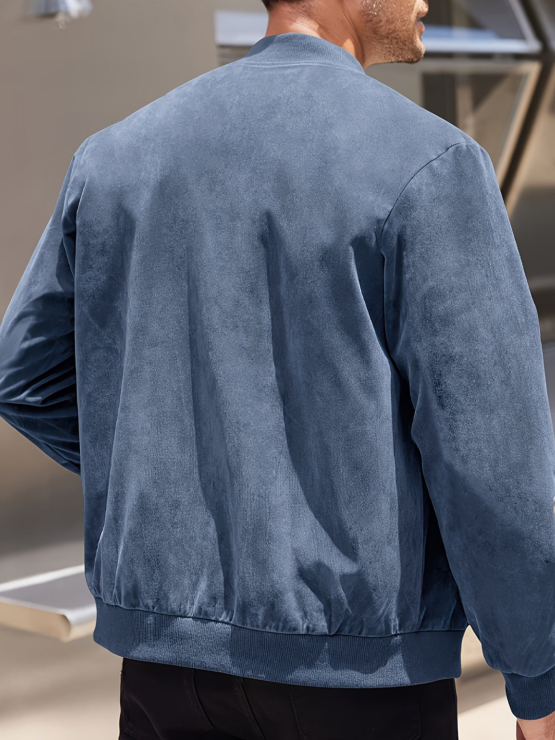 Flint | Men's Zip-Up Bomber Jacket with Stand Collar