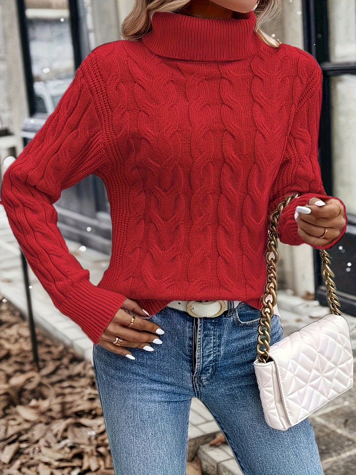 Prudence | Cable-Knit Turtleneck Sweater