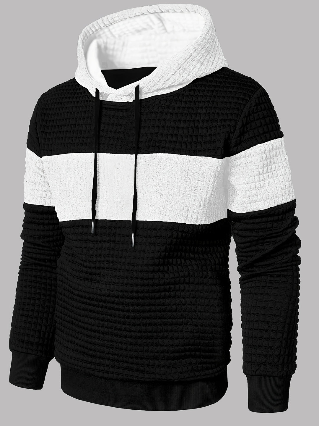 Grayson | Textured Color-Block Hoodie
