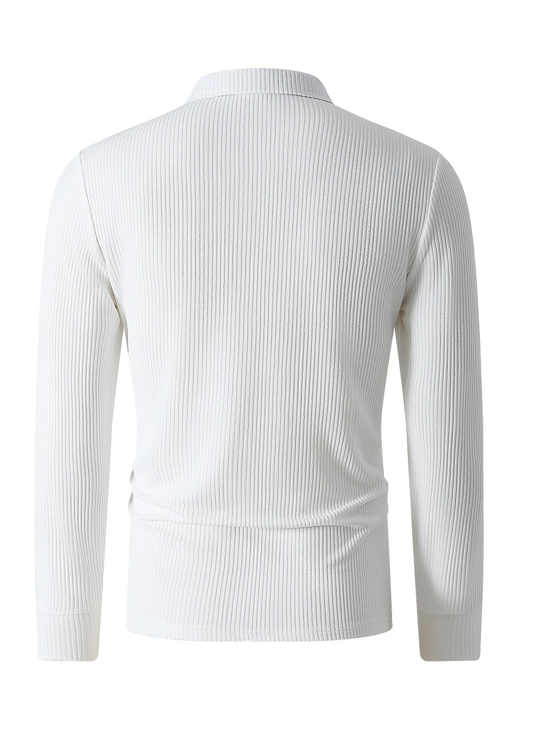 Derek | Men's Ribbed Knit Quarter-Zip Polo