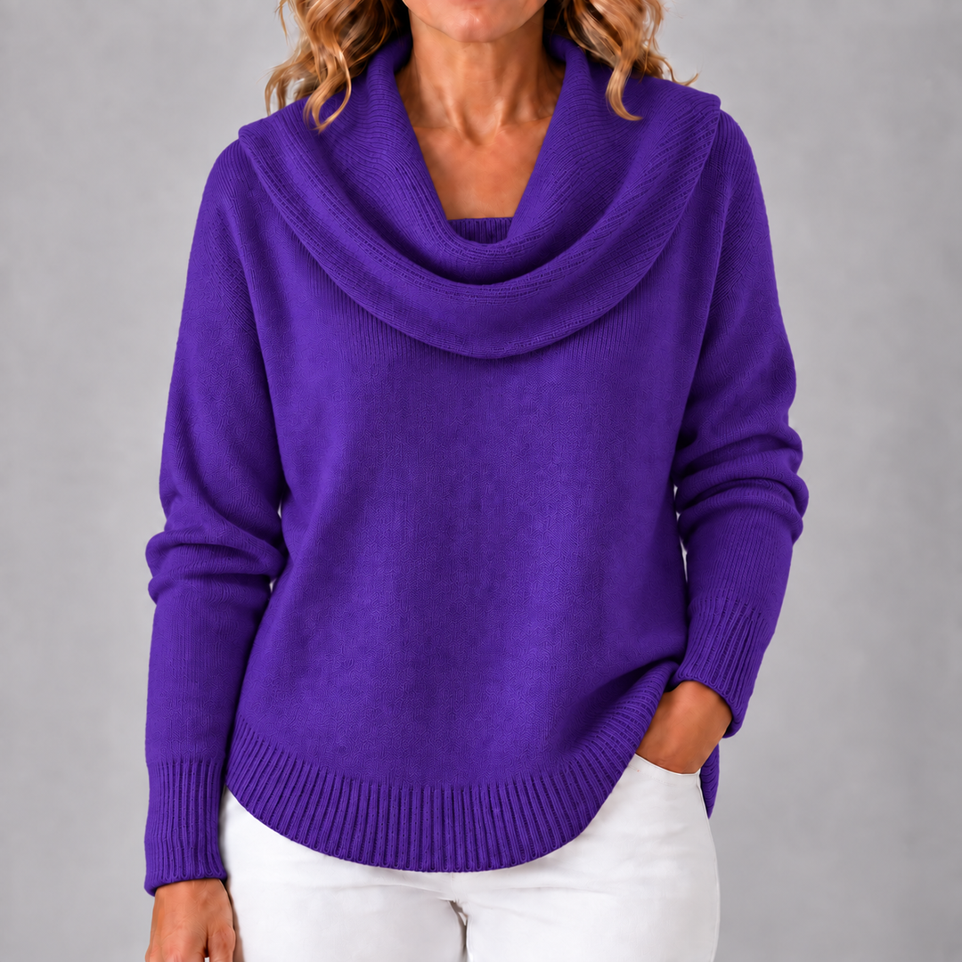 Cara | Draped Cowl Neck Sweater
