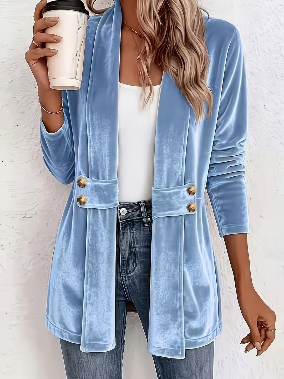 Gloria | Soft Button-Tab Cardigan
