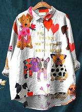 Pippa | Playful Art-Print Blouse