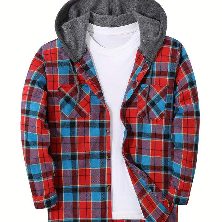 Foster | Rugged Plaid Hooded Shirt