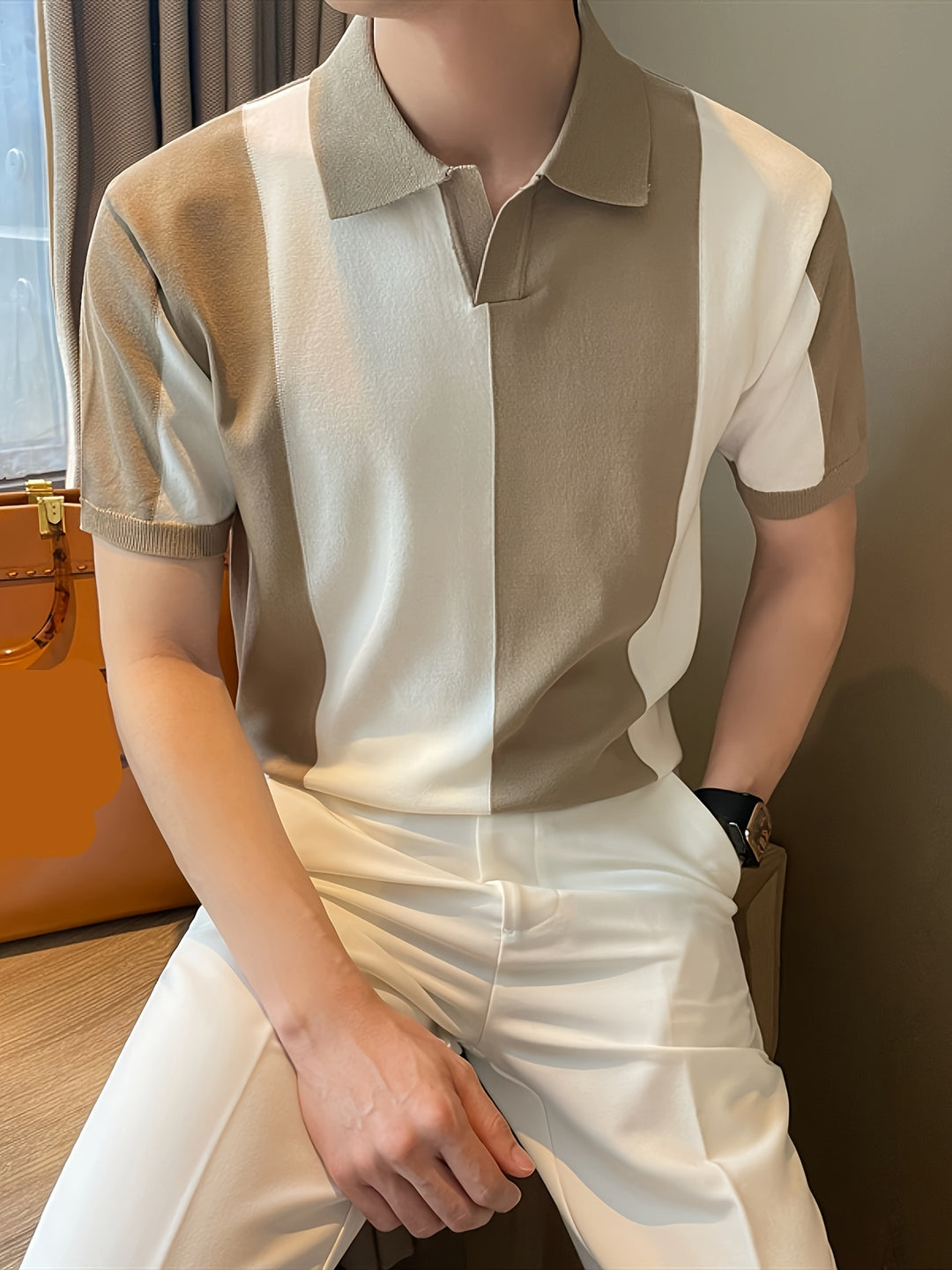 Brant | Men's Colour Block Striped Short Sleeve Shirt