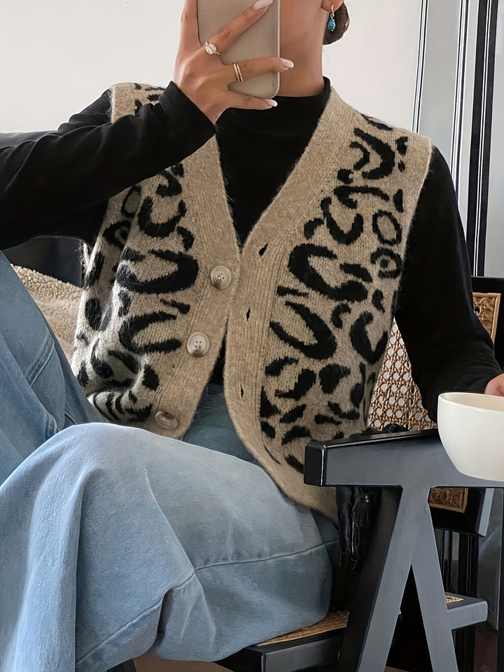 Talia | Button-Front Knit Vest