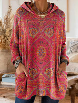 Cassia | Hooded Bohemian Tunic Jumper