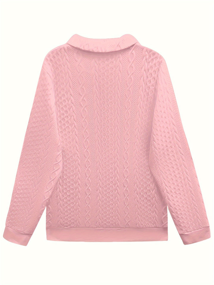 Camille | Cable-Knit Quarter-Zip Sweatshirt