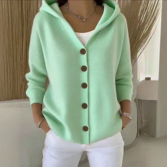 Kathryn | Relaxed Hooded Button-Front Cardigan