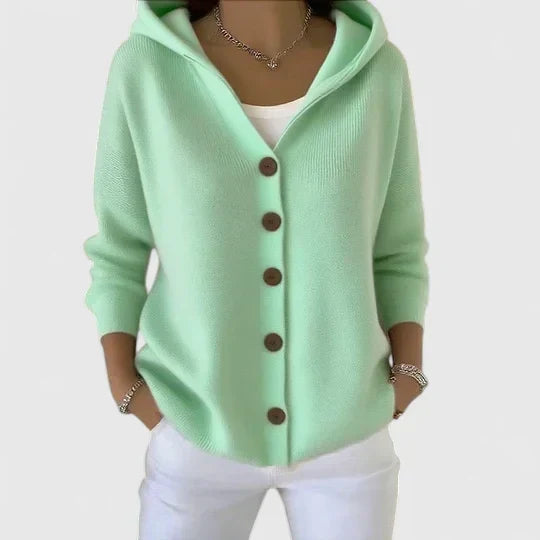 Lauren | Cozy Hooded Button Cardigan