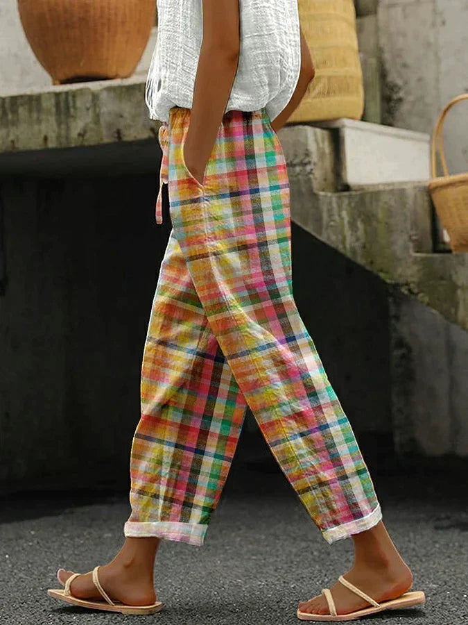 Vanessa | Comfortable Checkered Pants