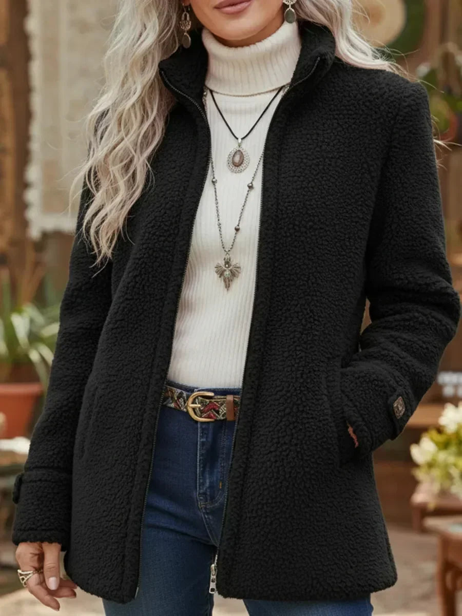 Katherine | Cozy Stand-Collar Zip Jacket