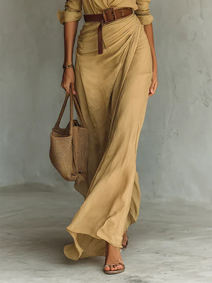 Camila | Collared Wrap Maxi Dress