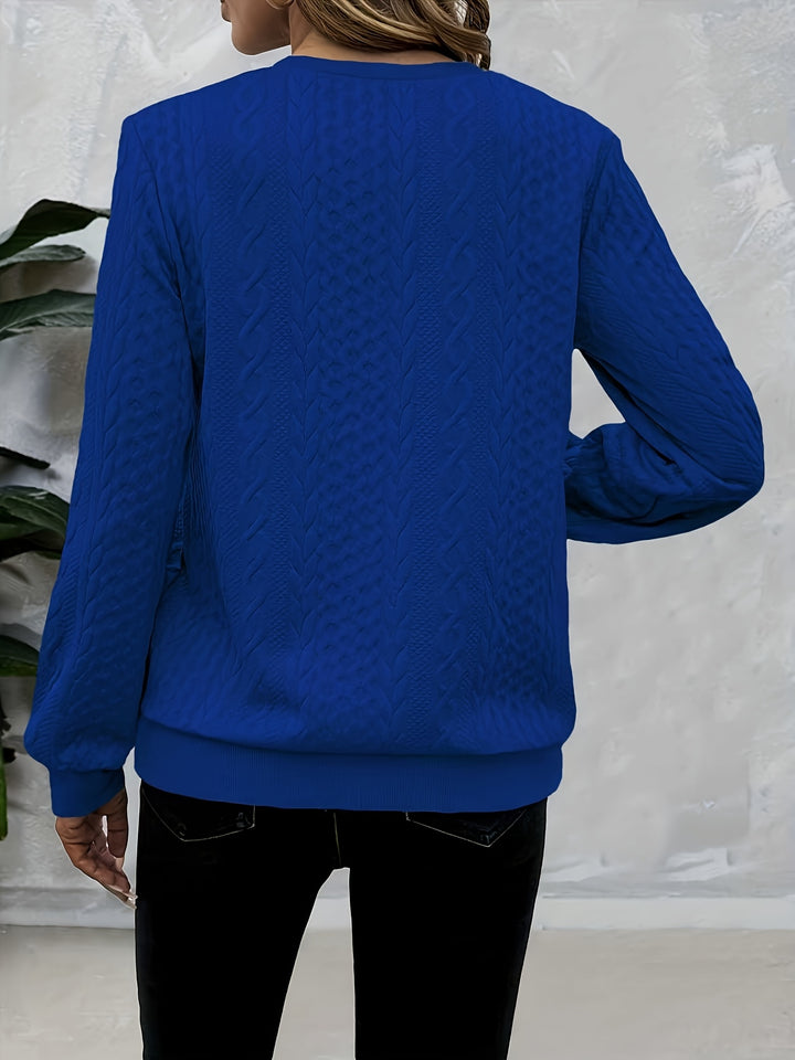 Corinne | Textured Half-Zip Sweatshirt