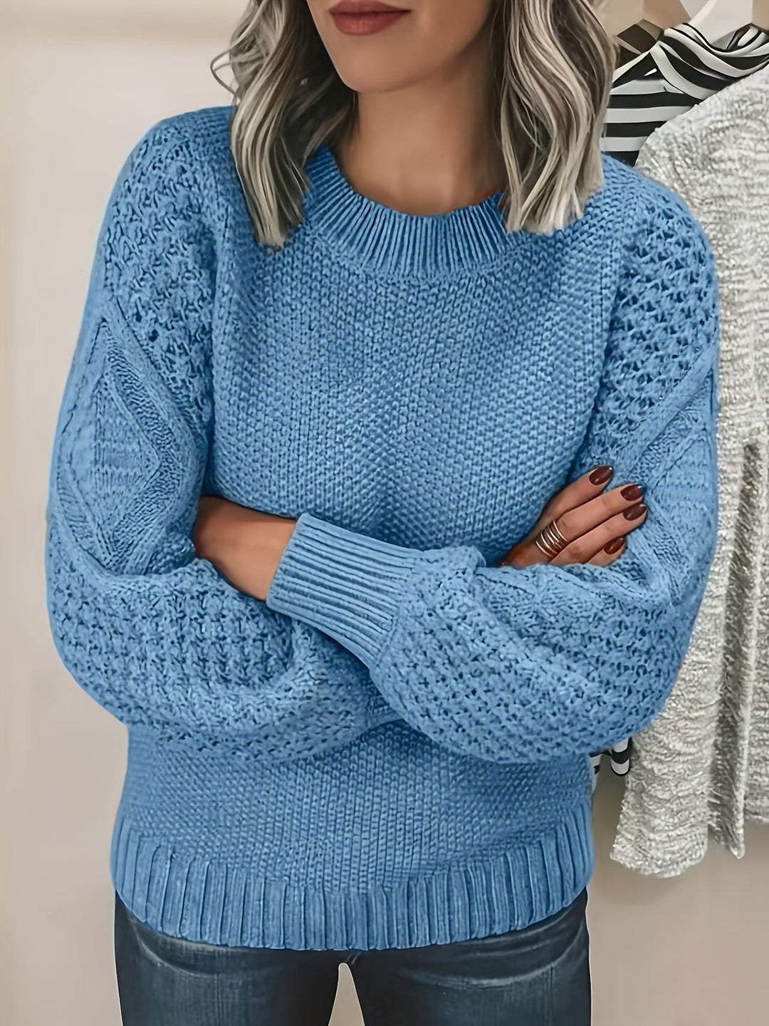 Maisie | Cozy Oversized Lantern-Sleeve Sweater