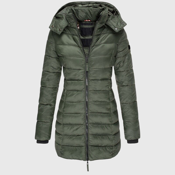 Verena | Longline Quilted Hooded Coat
