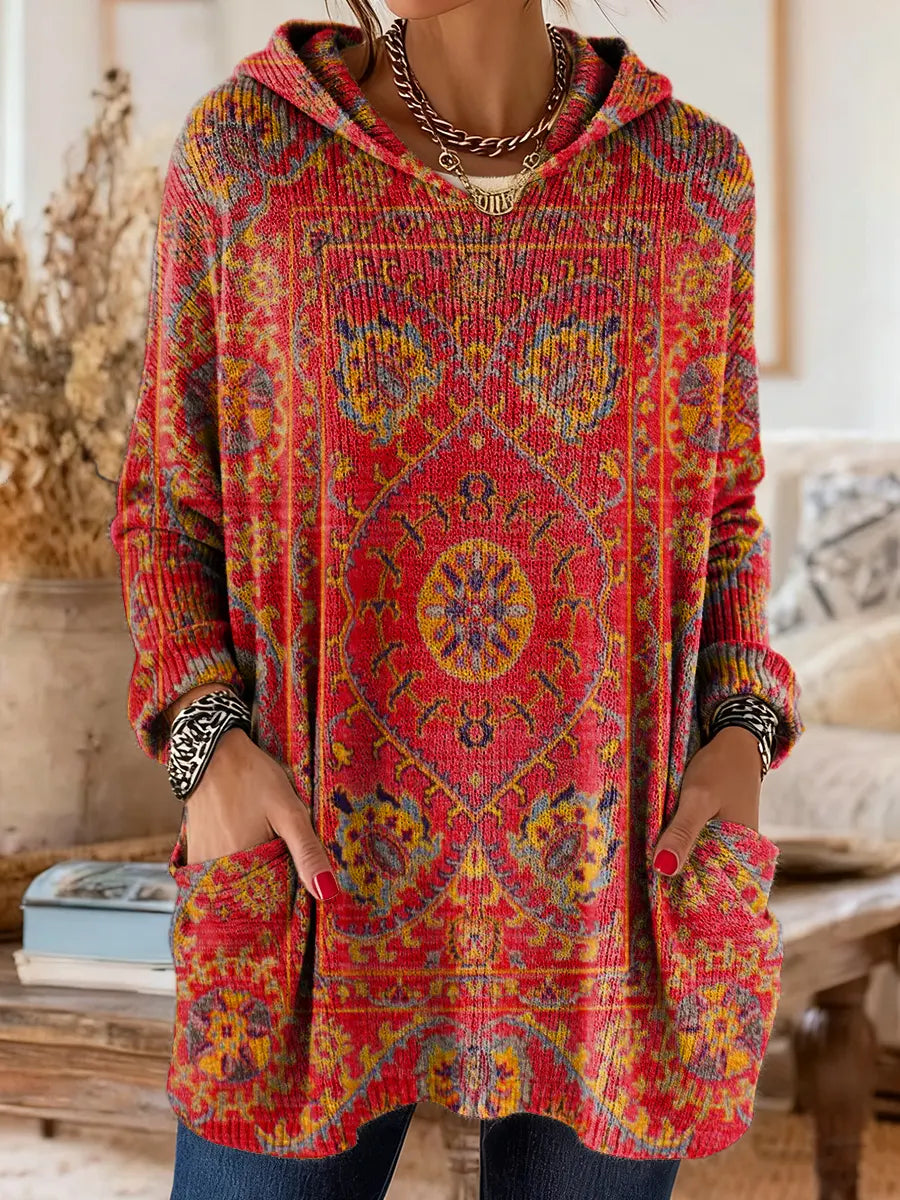 Susannah | Patterned Hooded Jumper