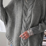 Carolyn | Cable-Knit High-Neck Sweater