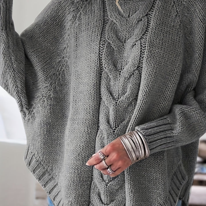 Carolyn | Cable-Knit High-Neck Sweater