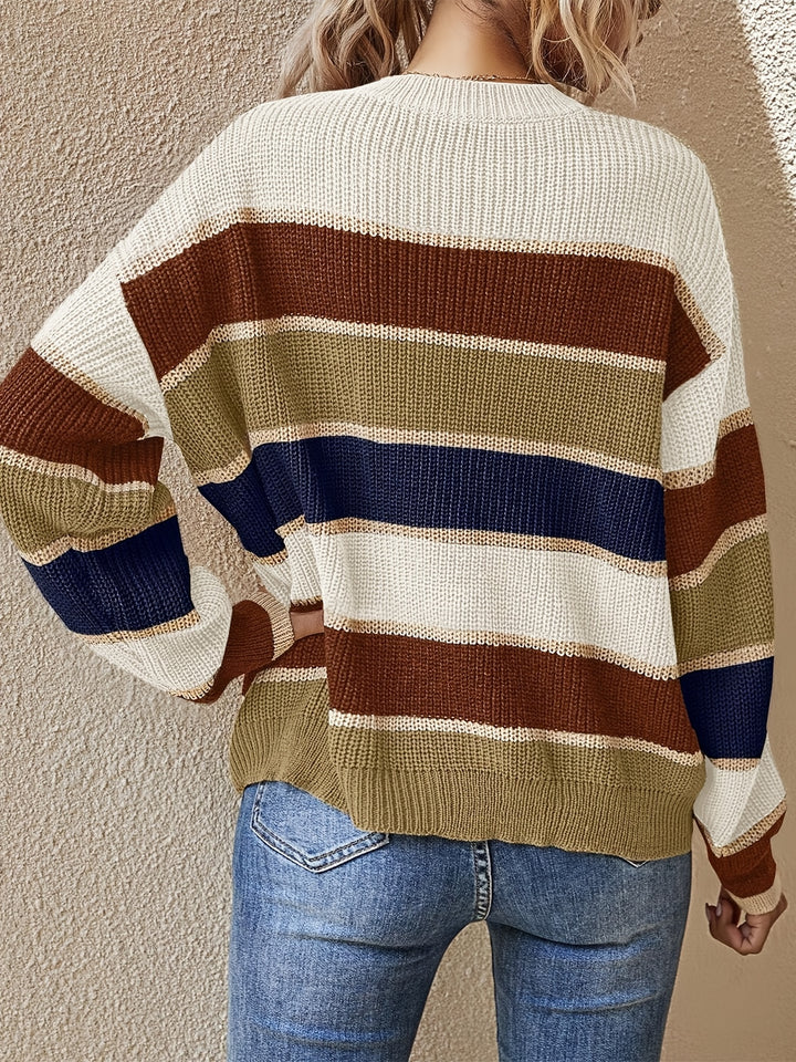 Rosalind | Color Block Striped Sweater