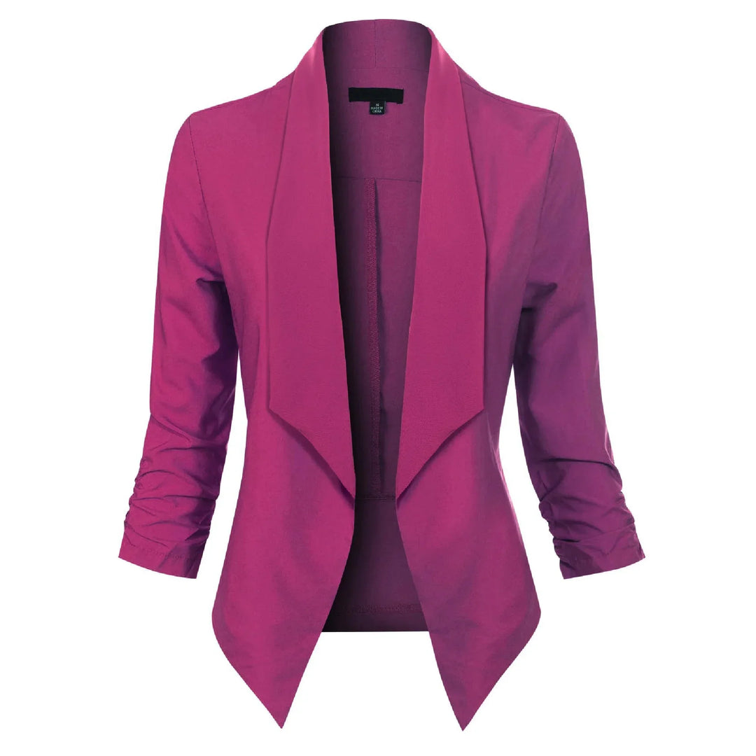 Ophelia | Open-Front Draped Blazer