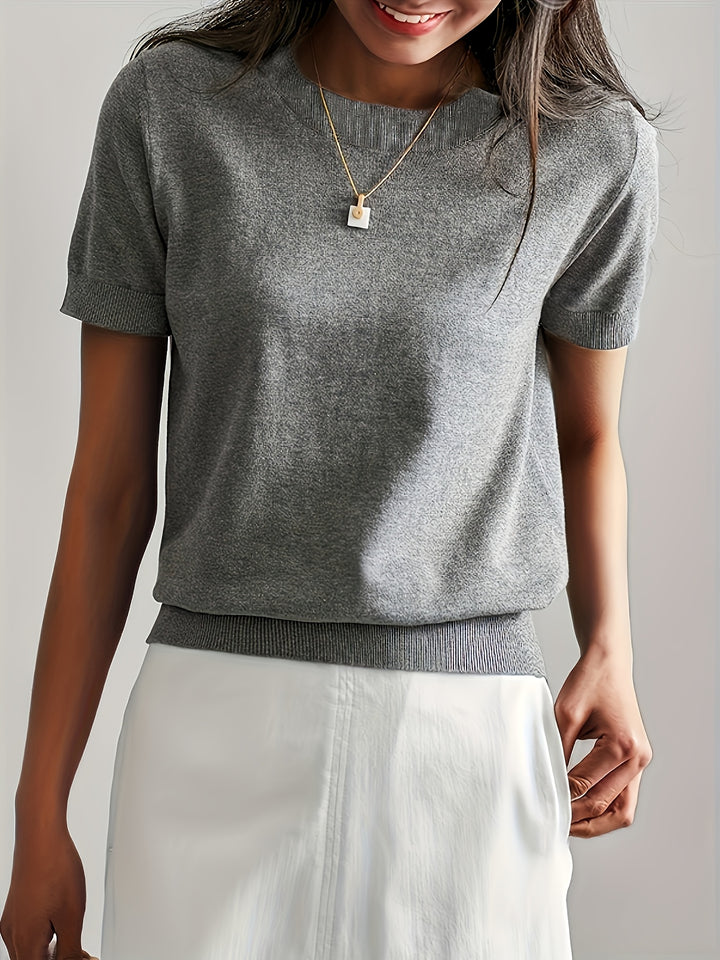 Margot | Refined Short-Sleeve Knit Top
