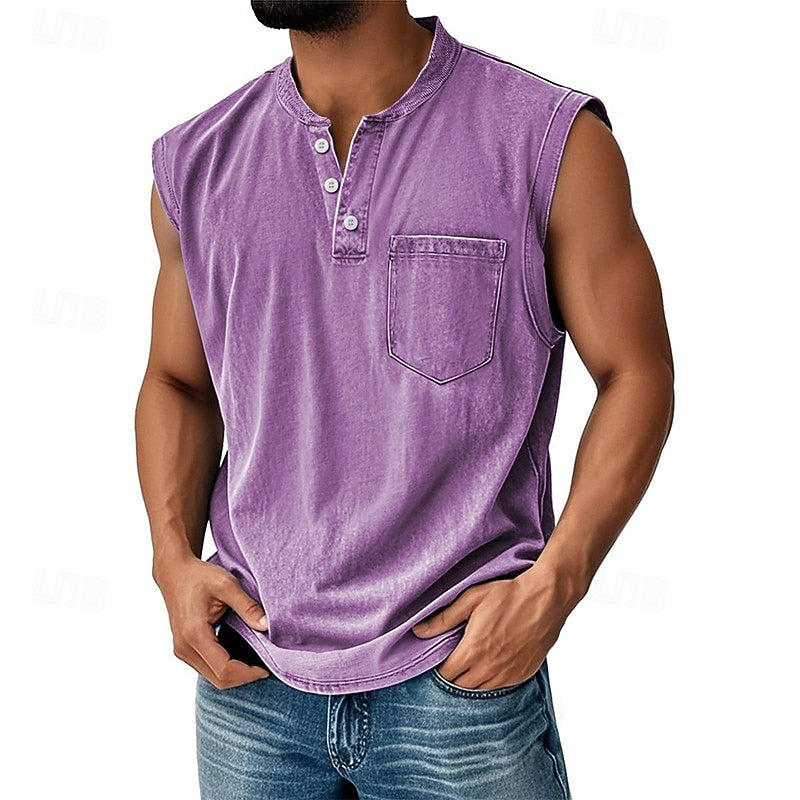 Carson | Classic Button Pocket Tank Top