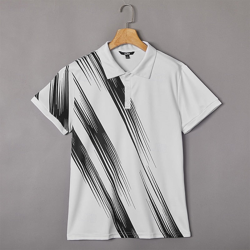 Lincoln | Diagonal Stripe Polo Shirt