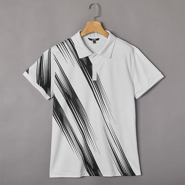 Lincoln | Diagonal Stripe Polo Shirt