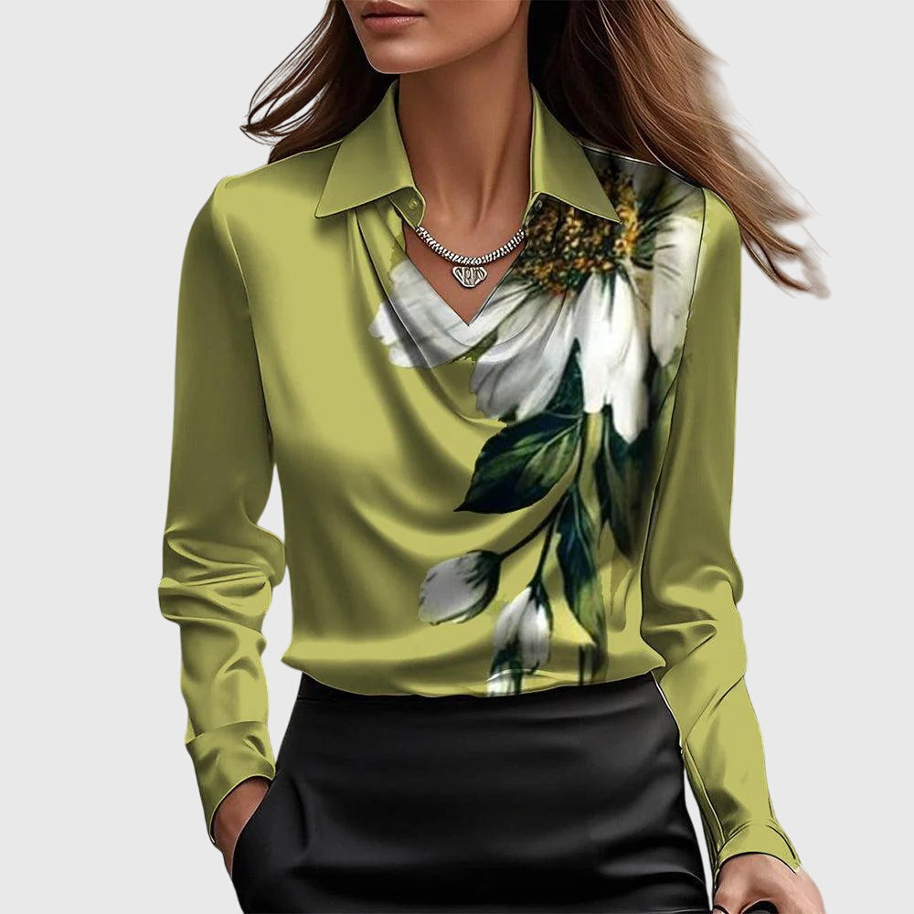 Vanessa | Draped-Neck Blouse