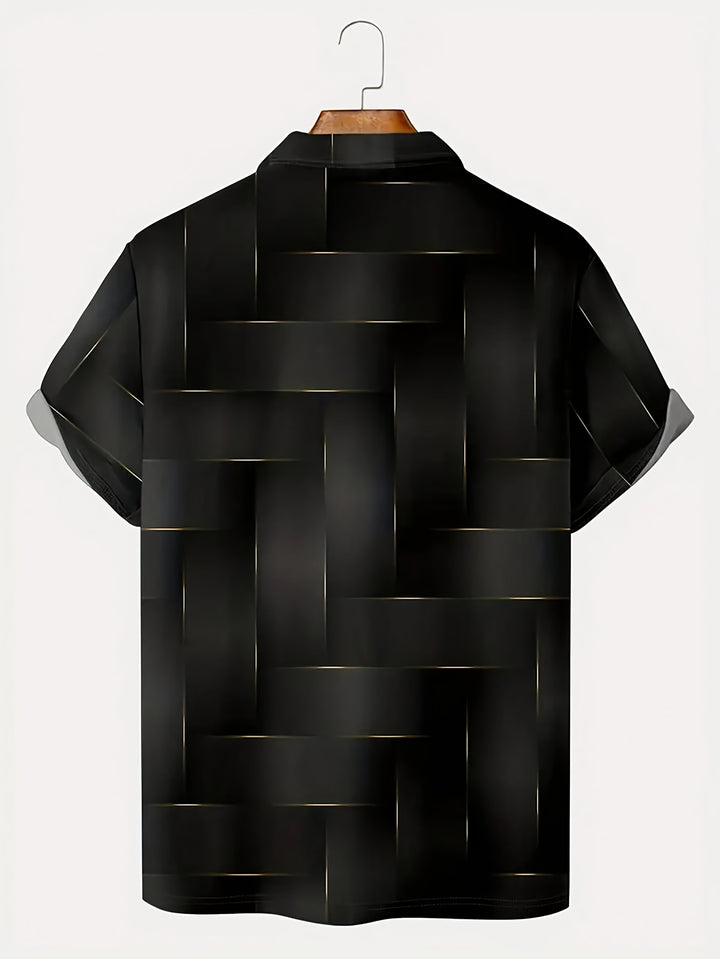 Corbin | Men's Geometric Print Polo Shirt