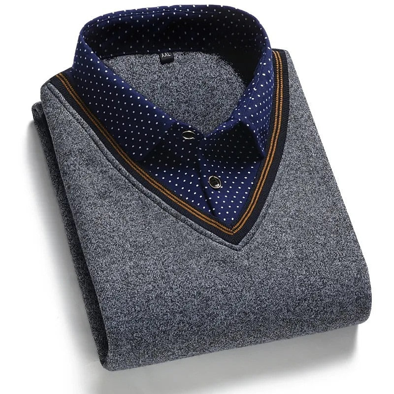 Vincent | Layered Mock-Collar Sweater