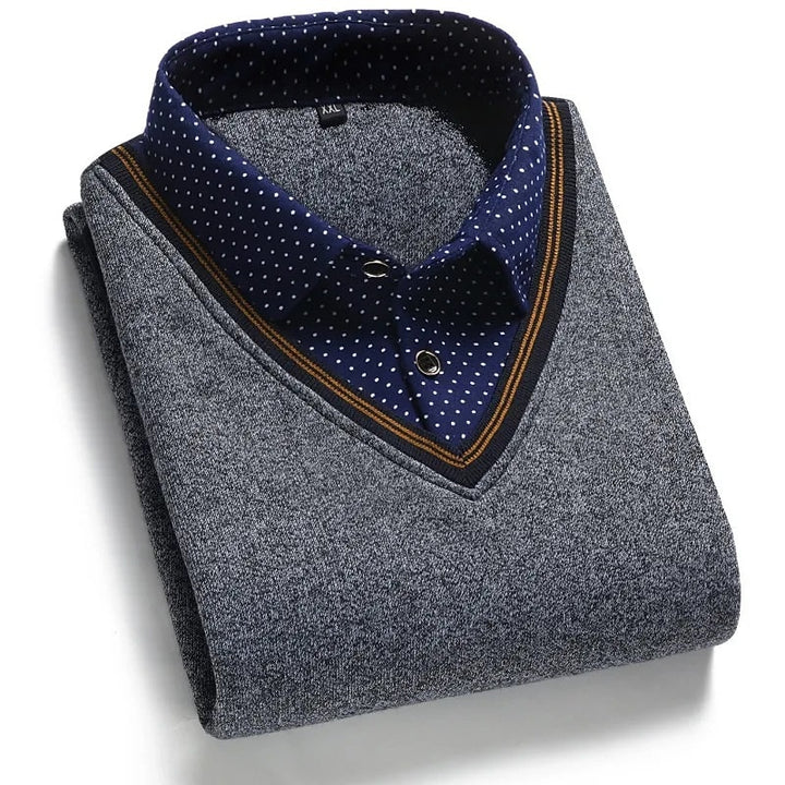 Vincent | Layered Mock-Collar Sweater