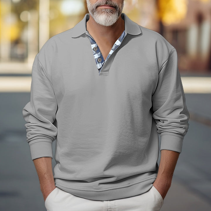 Owen | Relaxed Polo-Collar Sweatshirt