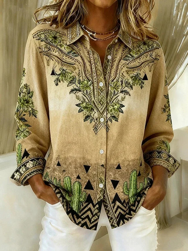 Constance | Vintage Floral Western Blouse