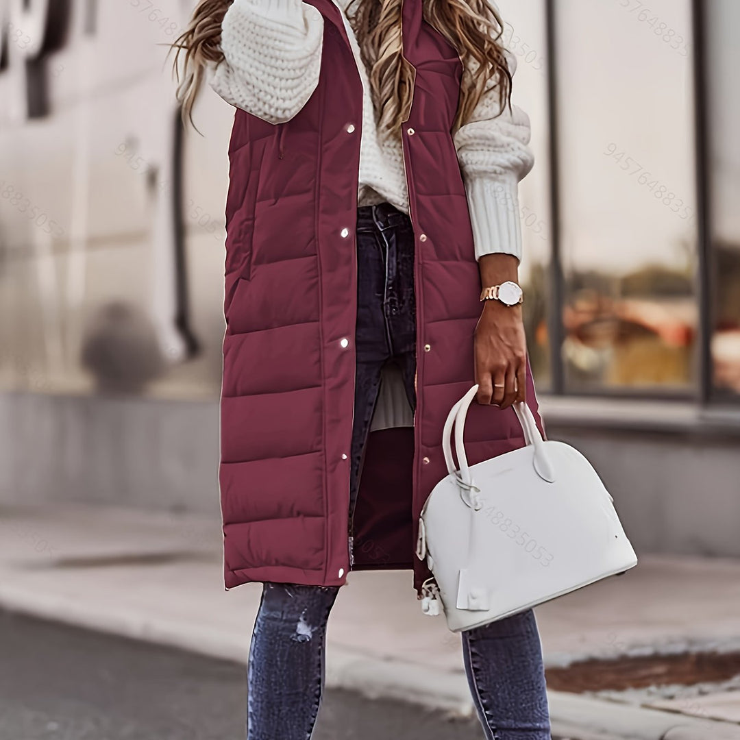 Maribel | Hooded Longline Padded Vest