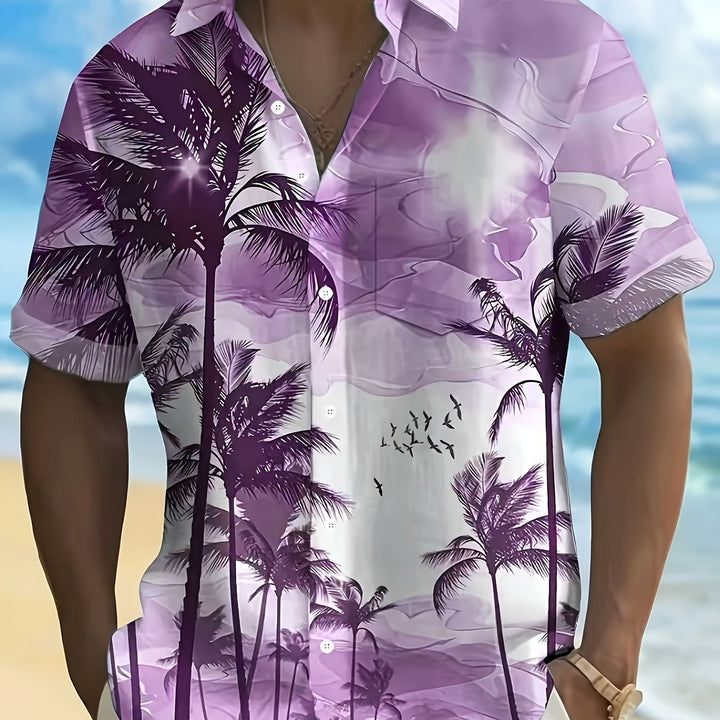 Huxley | Men's Beach Print Short Sleeve Shirt