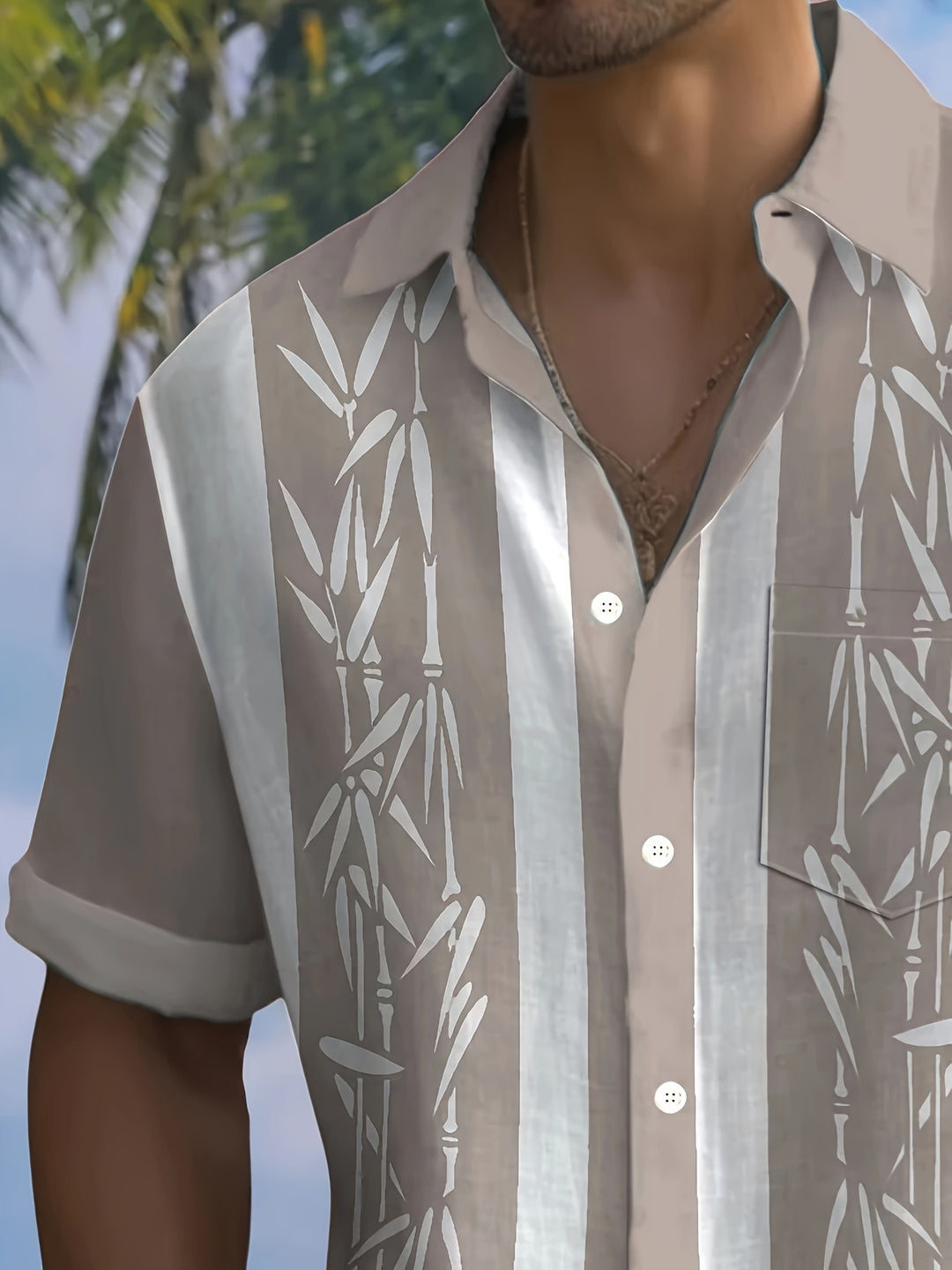 Kellan | Men's Hawaiian Color-Block Short Sleeve Shirt
