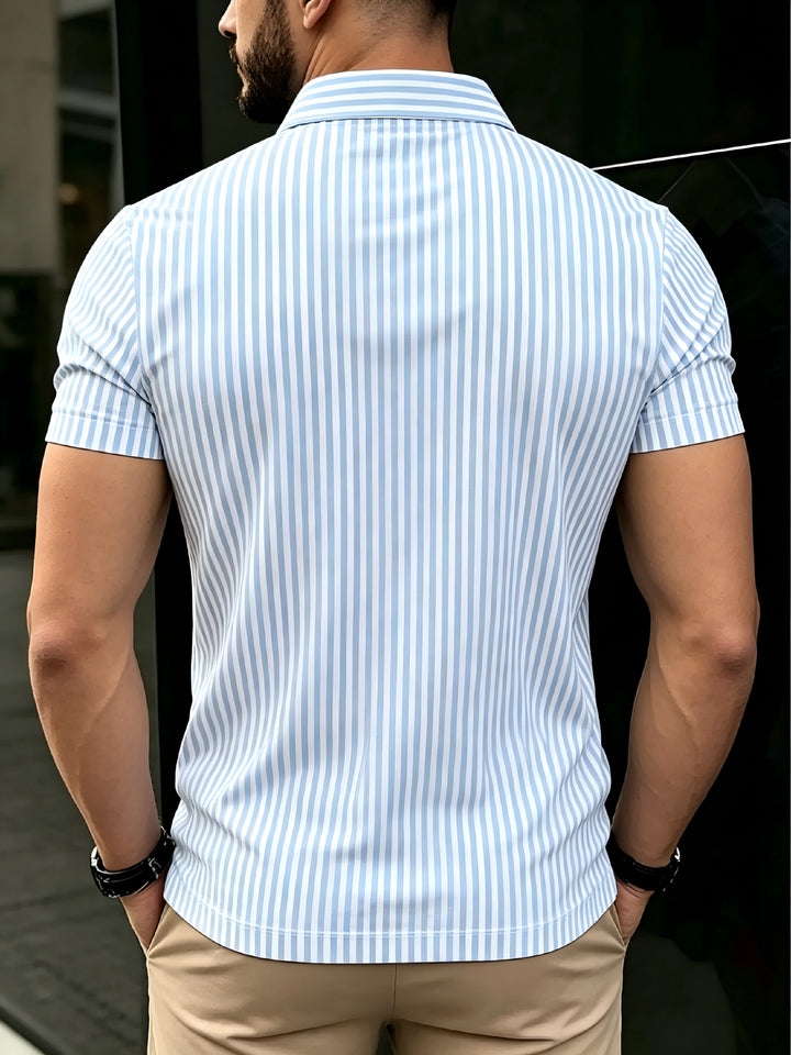 Benjamin | Men's Striped Short Sleeve Polo