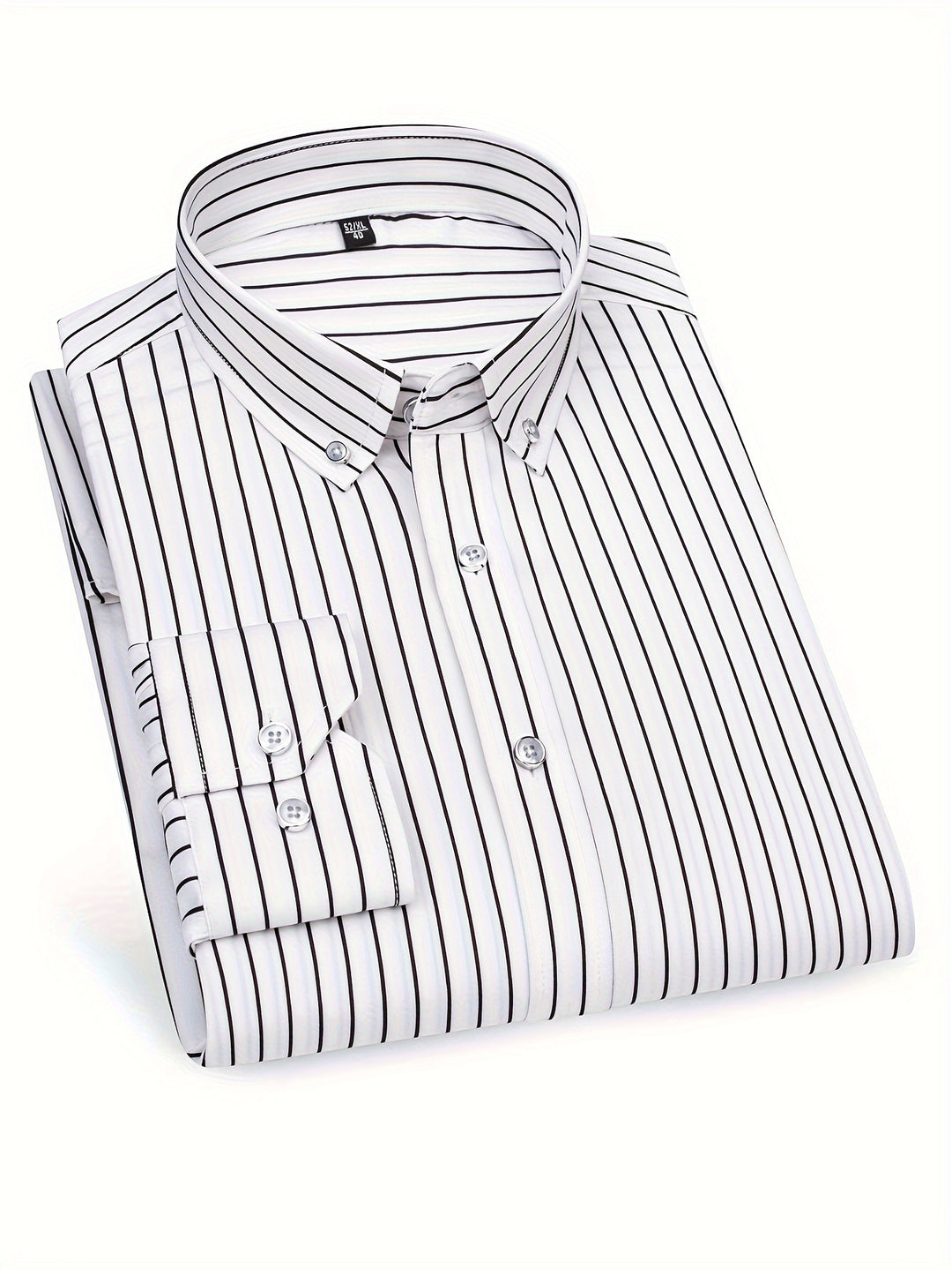 Stroud | Men's Slim Fit Bold Stripe Long Sleeve Dress Shirt