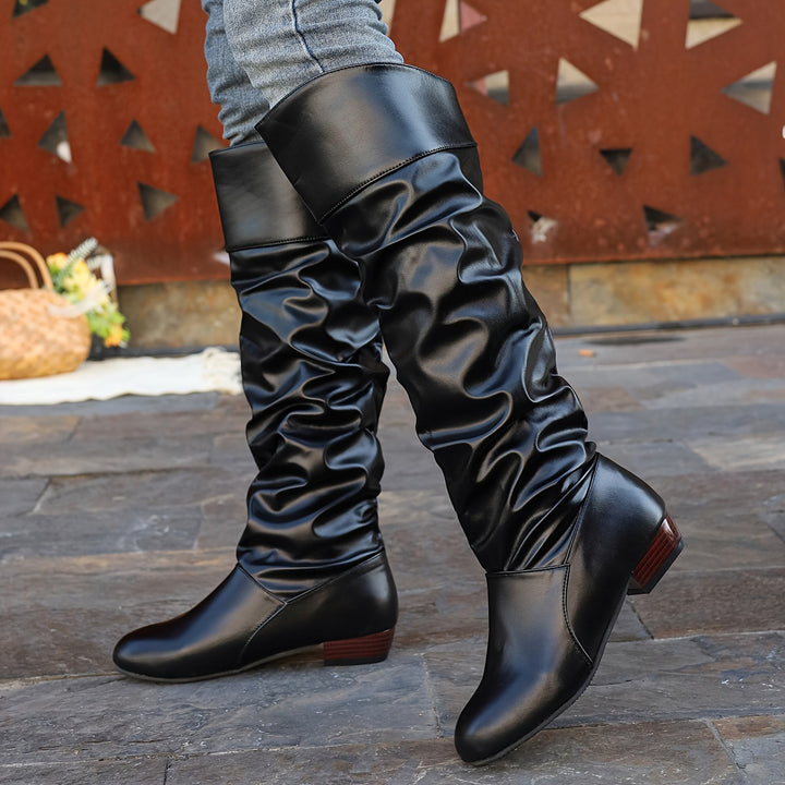 Evelyn | Slouch Knee-High Boots