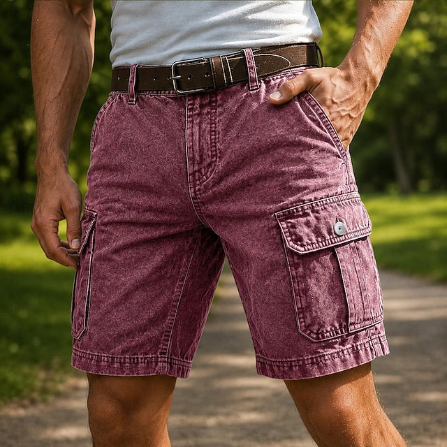 Larry | Men's Washed Cotton Cargo Shorts